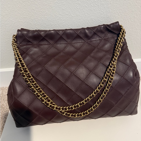 Tory Burch Fleming Quilted Hobo (Maple/Brown) - Picture 1 of 6